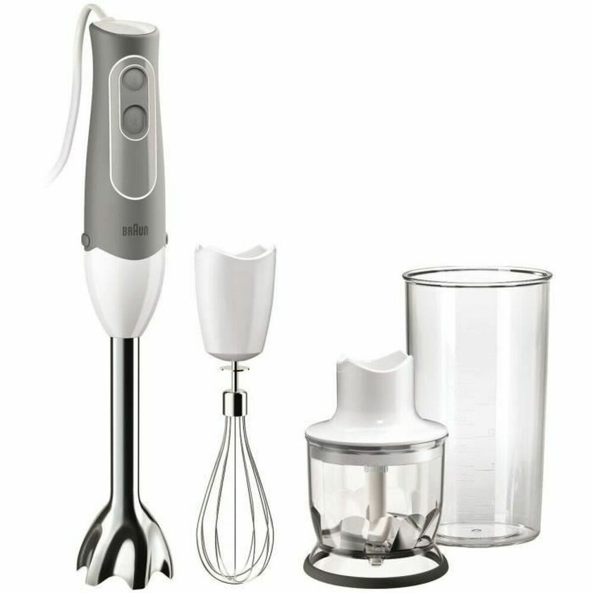 Multifunction Hand Blender – 4-in-1 Set with Whisk & Chopper