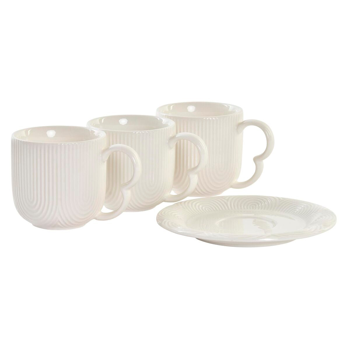 Piece Ceramic Cup & Plate Set with Stand – Elegant Home & Kitchen
