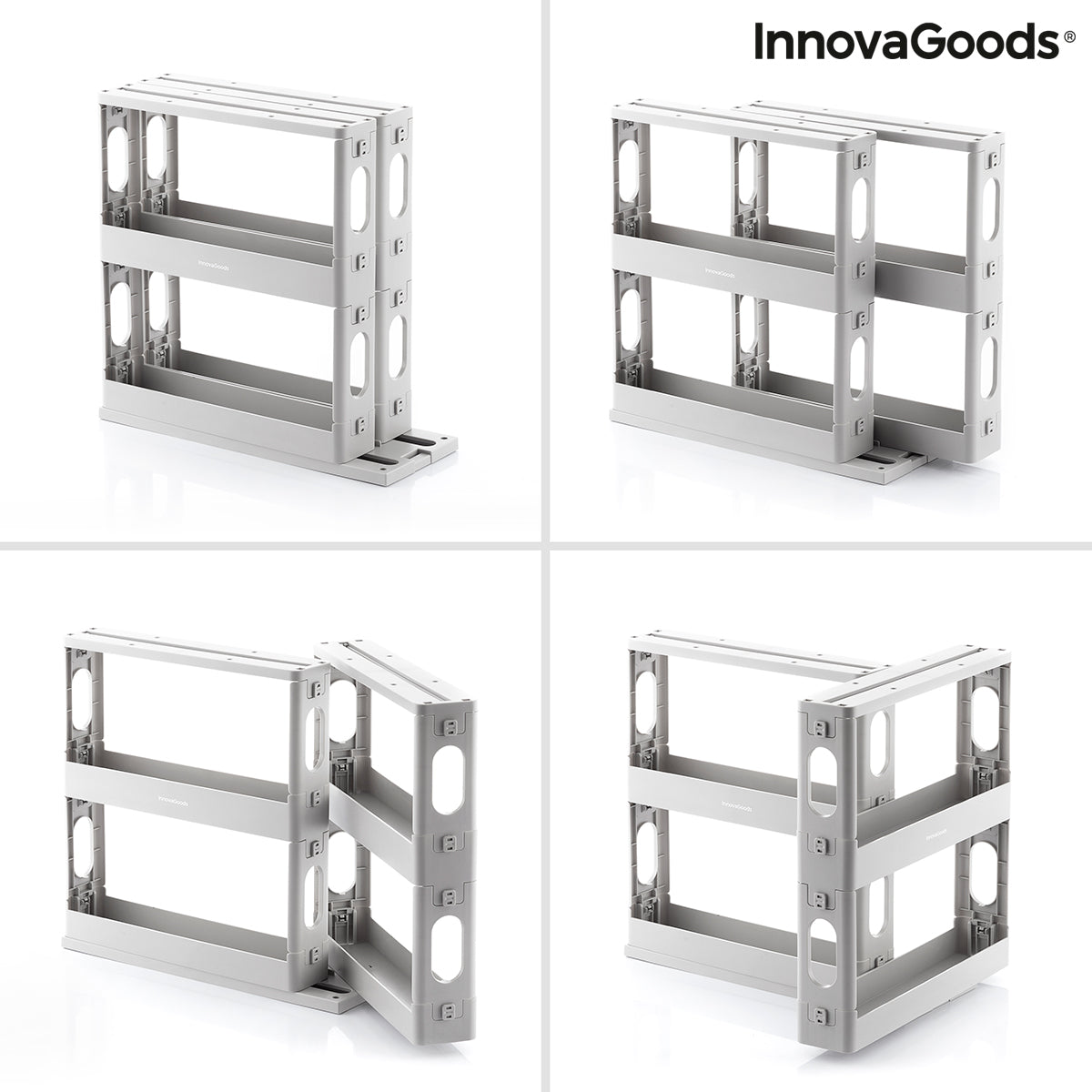 Sliding & Pivoting Spice Rack Organizer – Space-Saving Kitchen Storage
