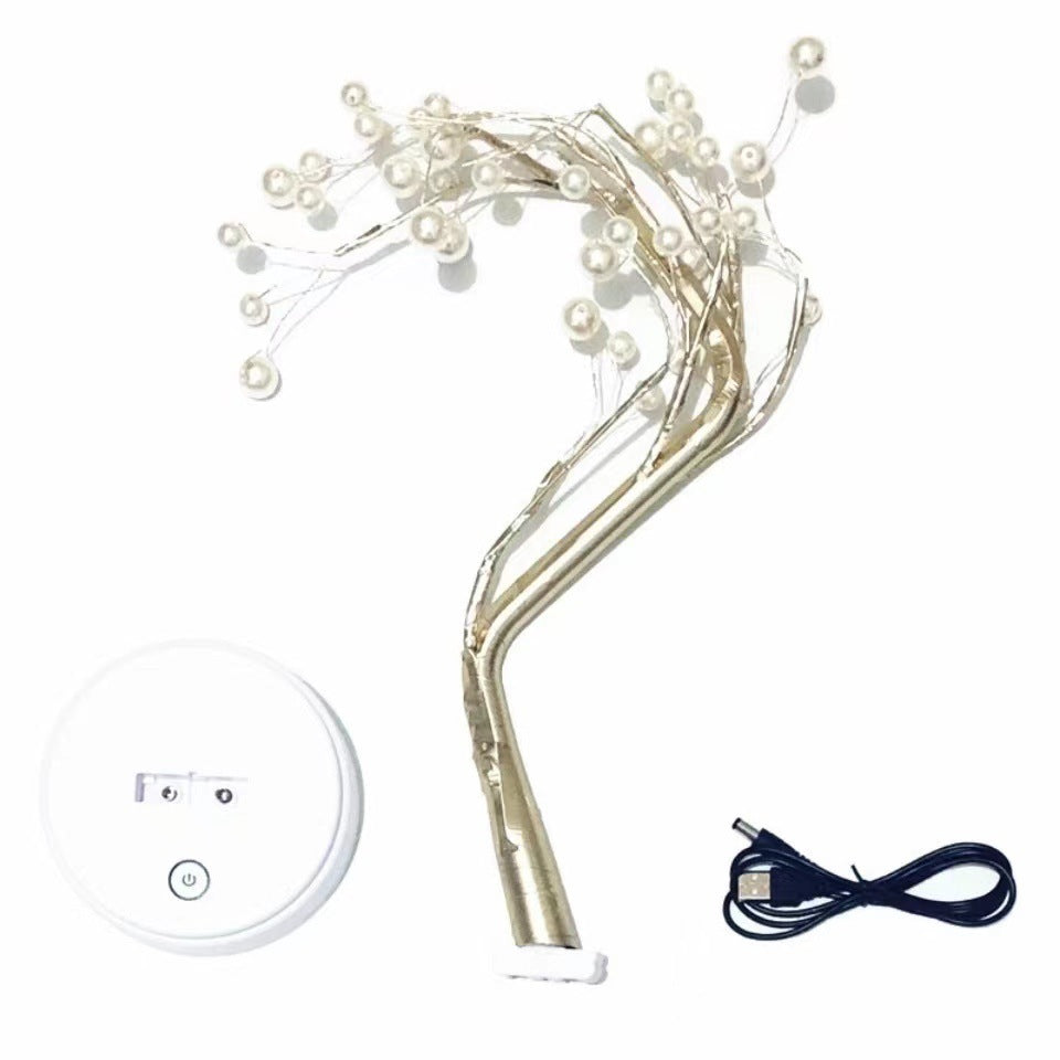 Led Simulation Tree Light Lantern Room Romantic Decoration LED Decorative Light Touch Switch Gypsophila Copper Wire Light