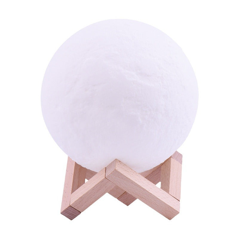 New Creative Ins Table Lamp Moon Bedroom Bedside Table Cyber Celebrity Nightlight Girl's Small Lamp Starry Sky Projection Dream