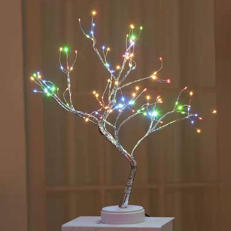 Led Simulation Tree Light Lantern Room Romantic Decoration LED Decorative Light Touch Switch Gypsophila Copper Wire Light