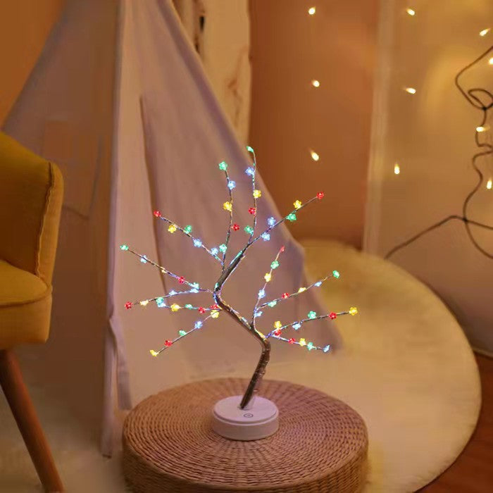 Led Simulation Tree Light Lantern Room Romantic Decoration LED Decorative Light Touch Switch Gypsophila Copper Wire Light