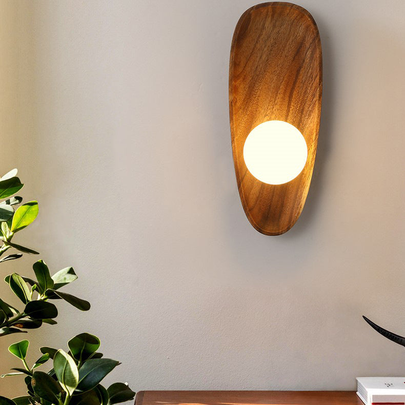 Minimalist Solid Wood Japanese Style Bedroom Wall Lamp Simple Silent Style Living Room Aisle Entrance Vintage Simple Study Bedside Lamp