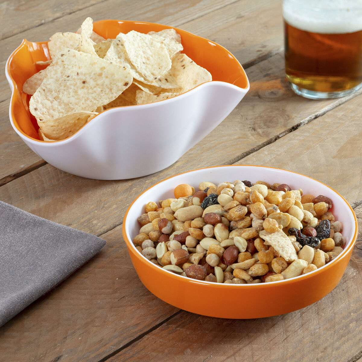 2-in-1 Snack Bowl with Dual Compartments – Perfect for Snacks & Dips