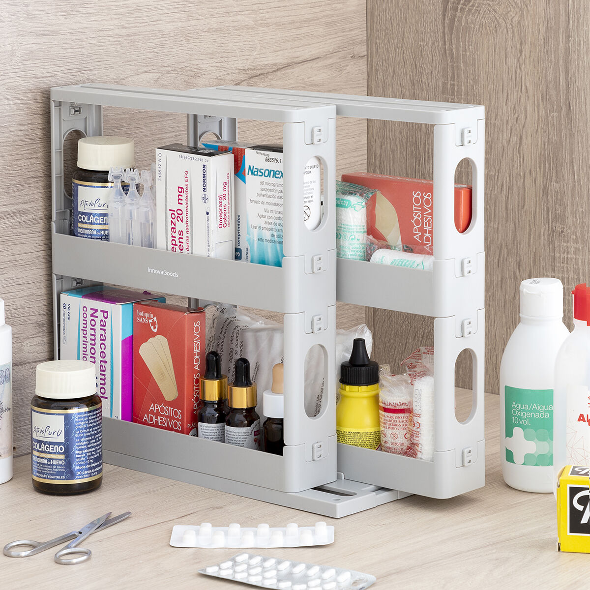 Sliding & Pivoting Spice Rack Organizer – Space-Saving Kitchen Storage
